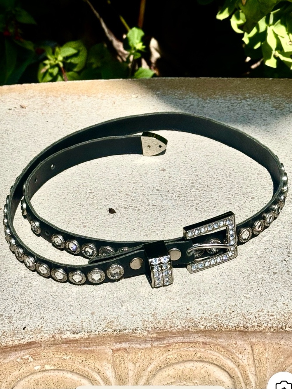 Kippys black Swarovski crystal embellished belt